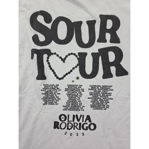 Olivia Rodrigo T Shirt Sour Tour Large 2022 - Picture 4 of 7